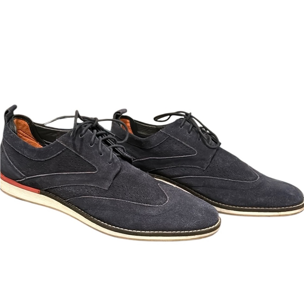Thomas & Vine Men’s Navy Suede Wing Tips Size 10.5